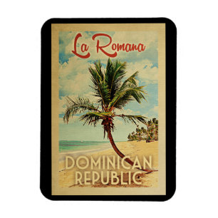 La Romana Palm Tree Vintage Travel Magneet
