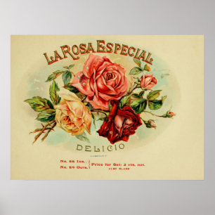 LA.Rosa.E.Special Cigar Box Labels Poster