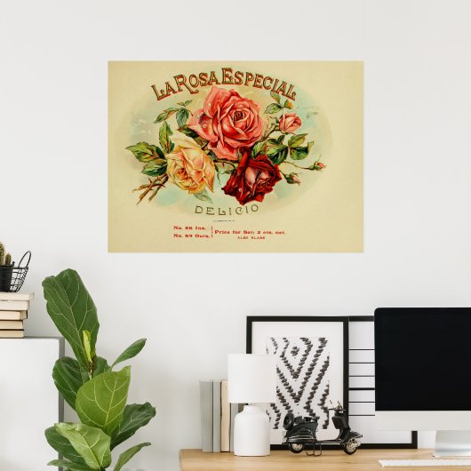 LA.Rosa.E.Special Cigar Box Labels Poster (Thuiskantoor)