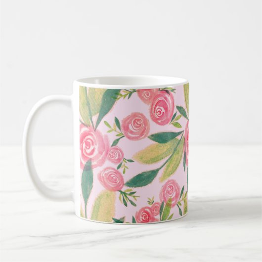 La Rosa Whimsy Gold Floral Mok (Links)