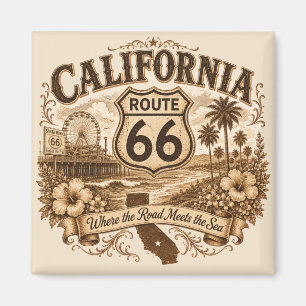 LA Route 66 Santa Monica Eindpunt Magneet