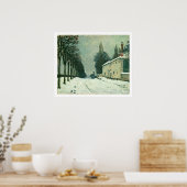 La Route de Louveciennes, Hiver, 1874 (olie op het Poster (Keuken)