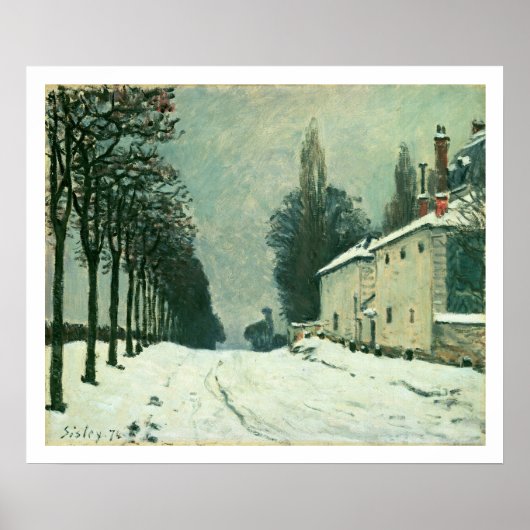 La Route de Louveciennes, Hiver, 1874 (olie op het Poster (Voorkant)