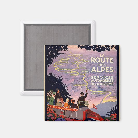 La route des Alpes Magneet (Voorkant / Achterkant)