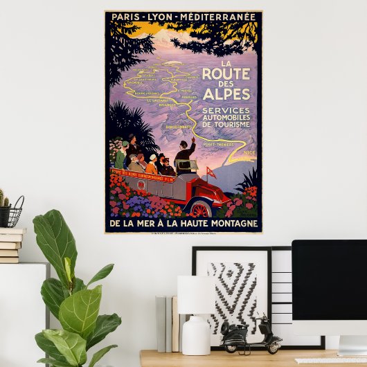 La route des Alpes Poster (Thuiskantoor)