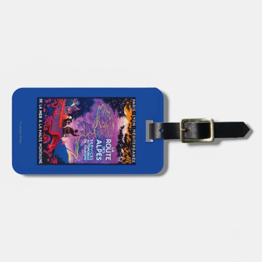 La Route Des Alpes  PosterEurope Bagagelabel (Voorkant horizontaal)