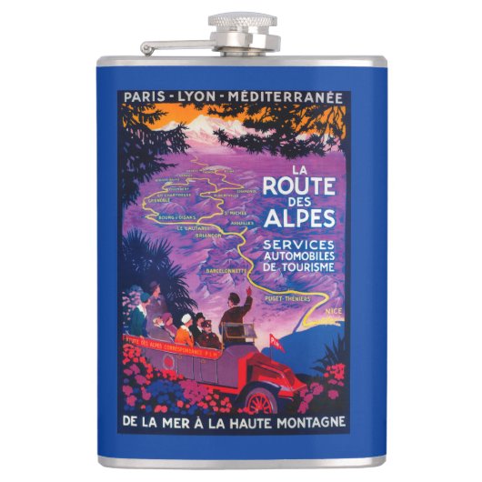 La Route Des Alpes  PosterEurope Heupfles (Voorkant)