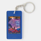 La Route Des Alpes  PosterEurope Sleutelhanger (achterkant)