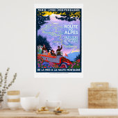 La Route des Alpes Travel Poster (jaren 20) (Keuken)