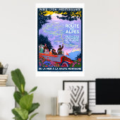 La Route des Alpes Travel Poster (jaren 20) (Thuiskantoor)