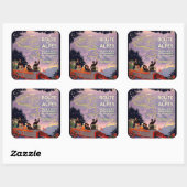 La route des Alpes Vierkante Sticker (Vel)