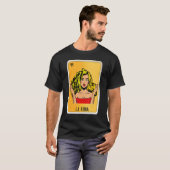 La Rubia Mexican Slang Lottery Bingo Cards T-shirt (Voorkant volledig)