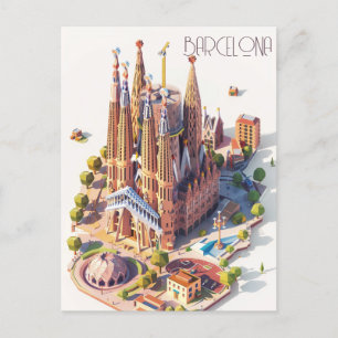 La Sagrada Familia Barcelona Briefkaart