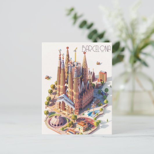 La Sagrada Familia Barcelona Briefkaart (Staand voorkant)