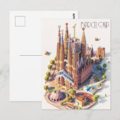 La Sagrada Familia Barcelona Briefkaart (Voorkant / Achterkant)