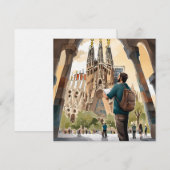 La Sagrada Familia, Barcelona Feestdagenkaart (Voorkant / Achterkant)