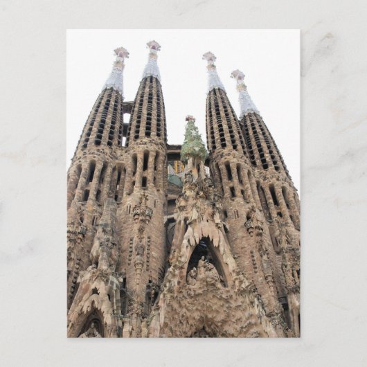 La Sagrada Familia - Barcelona, Spanje Briefkaart (Voorkant)