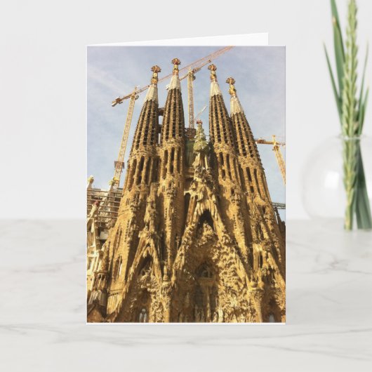 La Sagrada Familia, Barcelona, Spanje Kaart (Voorkant)