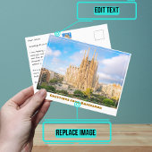 La Sagrada Familia Barcelona Spanje Modern Briefkaart
