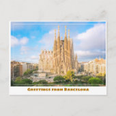 La Sagrada Familia Barcelona Spanje Modern Briefkaart (Voorkant)