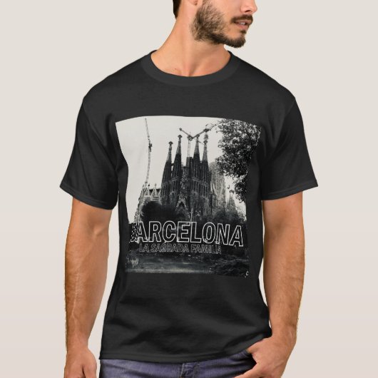 La sagrada familia kerk in de stad barcelona t-shirt (Voorkant)