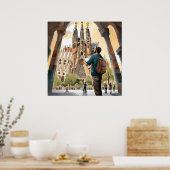 La Sagrada Familia Print van Barcelona (Keuken)