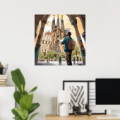 La Sagrada Familia Print van Barcelona (Thuiskantoor)