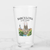 La Sagrada Familia & Skyline – Barcelona Spain Glas (Voorkant)