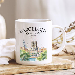 La Sagrada Familia & Skyline – Barcelona Spain Koffiemok