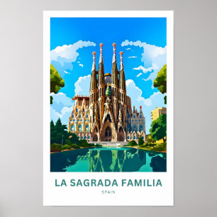 La Sagrada Familia Spanje Reisprint Poster