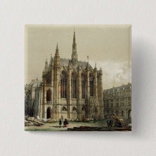 La Sainte Chapelle, Parijs Vierkante Button 5,1 Cm