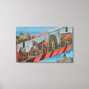 La Sal Nat'l Forest, Utah - Grote letter Canvas Afdruk
