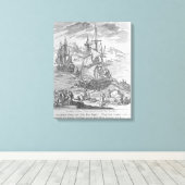 La Salle landing in Texas Canvas Afdruk (Insitu (Houten vloer))
