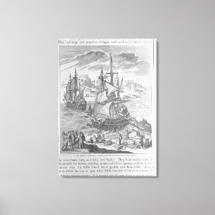 La Salle landing in Texas Canvas Afdruk