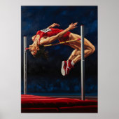 LA SAUTEUSE EN HAUTEUR (De hoogspringer) Poster (Voorkant)