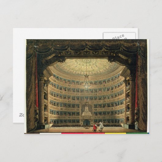 La Scala, Milaan, tijdens een optreden Briefkaart (Voorkant / Achterkant)