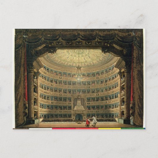 La Scala, Milaan, tijdens een optreden Briefkaart (Voorkant)