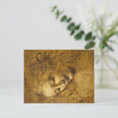 La Scapigliata, 1508 by Leonardo da Vinci Feestdagenkaart (Staand voorkant)