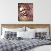 La Scapigliata - da Vinci - c1508 Canvas Afdruk (Insitu (Slaapkamer))