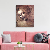 La Scapigliata - da Vinci - c1508 Canvas Afdruk (Insitu (Woonkamer))