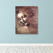 La Scapigliata - da Vinci - c1508 Canvas Afdruk (Insitu (Houten vloer))