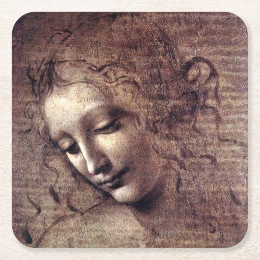 La Scapigliata - da Vinci - c1508 Kartonnen Onderzetters (Voorkant)