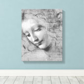 La Scapigliata door Leonardo da Vinci Canvas Afdruk (Insitu (Houten vloer))