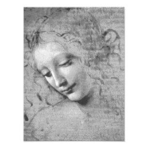 La Scapigliata door Leonardo da Vinci Foto Afdruk