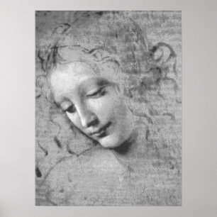 La Scapigliata door Leonardo da Vinci Poster