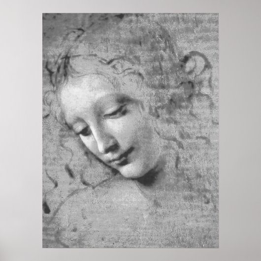 La Scapigliata door Leonardo da Vinci Poster (Voorkant)