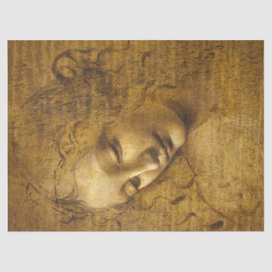 La Scapigliata door Leonardo da Vinci Tissuepapier (Voorkant)