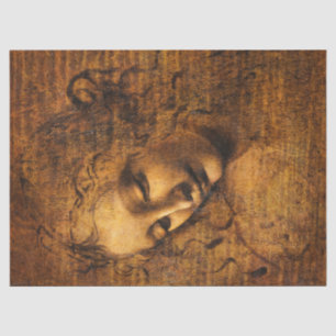 La Scapiliata, 1506-1508 door Leonardo da Vinci Tissuepapier