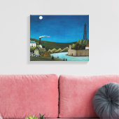 La Seine a Suresnes door Henri Rousseau,  kunst Canvas Afdruk (Insitu (Woonkamer))