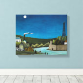 La Seine a Suresnes door Henri Rousseau,  kunst Canvas Afdruk (Insitu (Houten vloer))